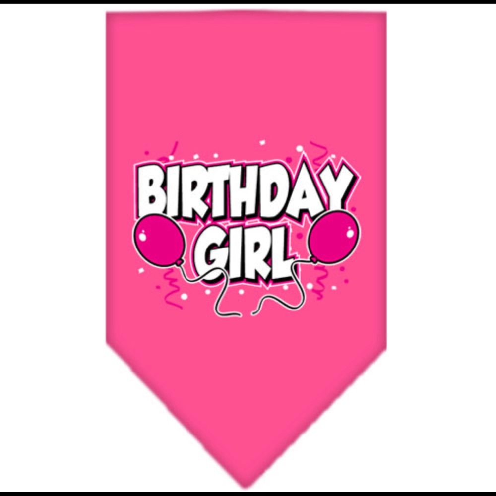 Birthday Girl Dog Bandana Small Large